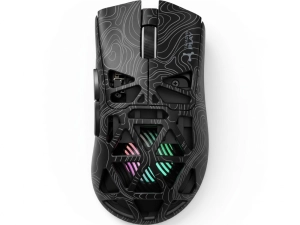 Bezprzewodowa Mysz Gamingowa Triadyn Play IAPETUS PixArt PAW3311DB 12800 DPI Dla Graczy Podświetlenie LED HUANO Czarna