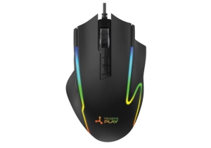 Mysz Gamingowa Triadyn Play DEIMOS 12800 DPI Instant A825 Dla Graczy Podświetlenie LED HUANO Czarna