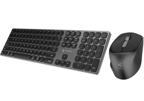 Zestaw Biurowy Premium Triadyn DESPINA Klawiatura BESTLA Aluminium i Mysz GANYMEDE PRO 1600 DPI Do Domu Biura - Zestaw klawiatura + mysz / Akcesoria - sklep Catom